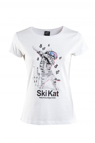 T-Shirt Ski Kat, white