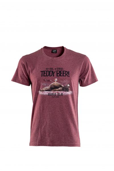 T-Shirt Teddy Cool, bordeaux mix