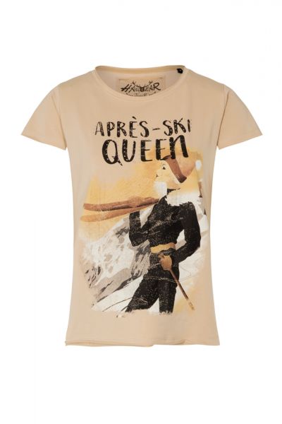 T-Shirt Ski Queen, greige