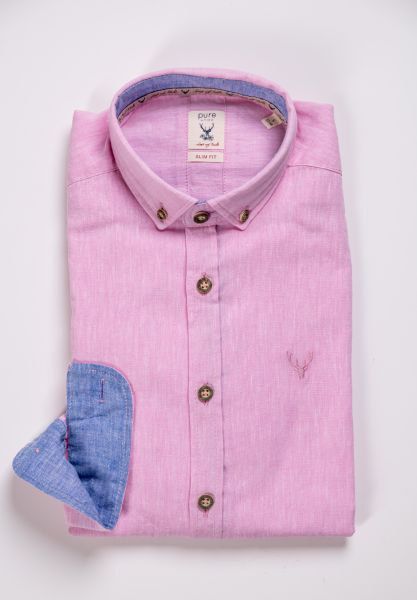 Hemd Flo slim fit, rosa