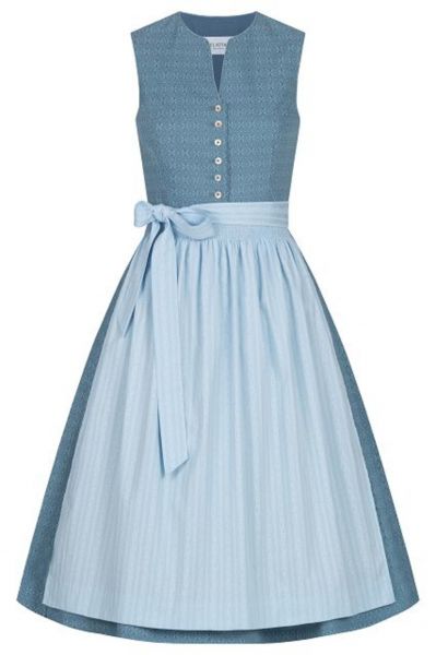 Dirndl Dorle 70cm, rauchblau