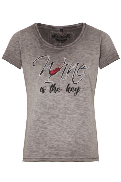 T-Shirt Wein, grau