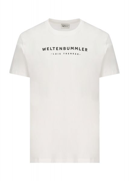 T-Shirt Weltenbummler, weiß